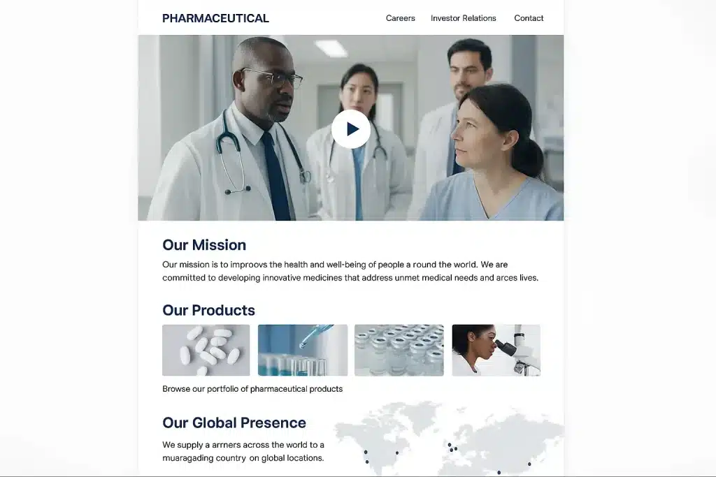 Global Pharma Homepage Design simple compose 1